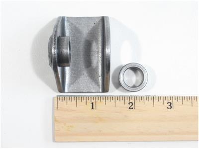 C73-157-RULER 1/2 Inch Bolt Hole, Mild Steel Shock Weld Bracket Kit With Bushing Narrow: 1-1 4 Inch Flat Mount