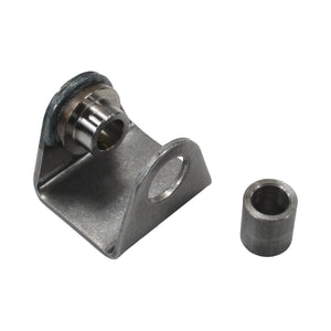 C73-158_1 Pro-werks 1/2 Inch Bolt Hole, Mild Steel Shock Weld Bracket Kit With Bushing Wide: 1-7 8 Inch Flat Mount