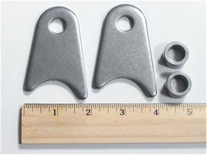 C73-159-RULER Pro-werks 1/2 Inch Bolt Hole, Fits 1-5/8 Inch Tube, Mild Steel Shock Weld Bracket Radius Weld Tab Kit With Bushings