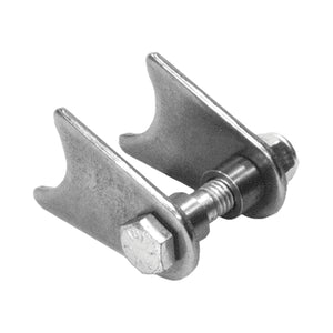 C73-159_2 Pro-werks 1/2 Inch Bolt Hole, Fits 1-5/8 Inch Tube, Mild Steel Shock Weld Bracket Radius Weld Tab Kit With Bushings