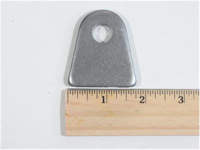 C73-185-RULER 1/2 Inch Hole, 1/8 Inch Thick, 1-5/16 Inch Hole Height, Mild Steel Flat Weld Tab