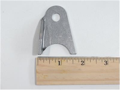 C73-202-RULER 3/8 Inch Hole, 1/8 Inch Thick, 1-3/16 Inch Hole Height, 1-1/4 Inch Tube, Chromoly Bent Weld Tab, Left, 4130N