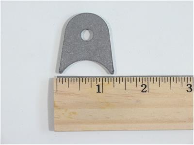 C73-208-RULER 1/4 Inch Hole, 1/8 Inch Thick, 1/2 Inch Hole Height, 1-1/4 Inch Tube, Chromoly Radius Weld Tab, 4130N