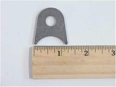 C73-209-RULER 3/8 Inch Hole, 1/8 Inch Thick, 9/16 Inch Hole Height, 1-1/4 Inch Tube, Chromoly Radius Weld Tab, 4130N