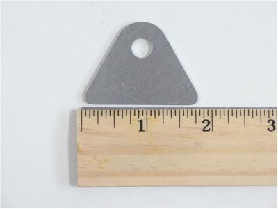 C73-220-RULER 5/16 Inch Hole, .095 Inch Thick, 7/8 Inch Hole Height, Chromoly Flat Weld Tab, 4130N