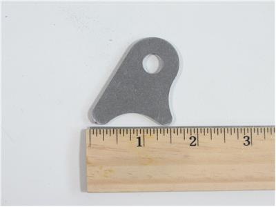 C73-224-RULER 3/8 Inch Hole, 1/8 Inch Thick, 3/4 Inch Hole Height, 1-3/8 Inch Tube, Chromoly Radius Weld Tab, 4130N