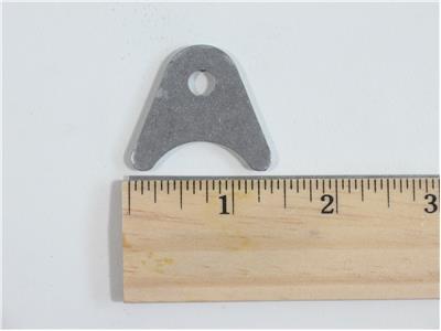 C73-229-RULER 1/4 Inch Hole, 1/8 Inch Thick, 9/16 Inch Hole Height, 1-1/8 Inch Tube, Chromoly Radius Weld Tab, 4130N