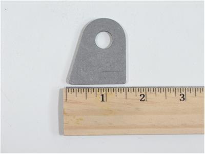 C73-231-RULER 7/16 Inch Hole, 1/8 Inch Thick, 1-1/8 Inch Hole Height, Chromoly Flat Weld Tab, 4130N