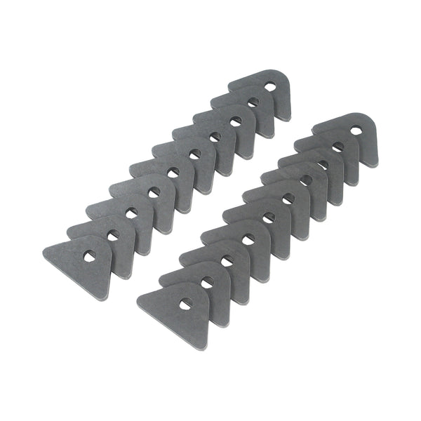 C73-237-20_1 1/4 Inch Hole, 1/8 Inch Thick, 9/16 Inch Hole Height, Chromoly Flat Weld Tab, 4130N Bag of 20