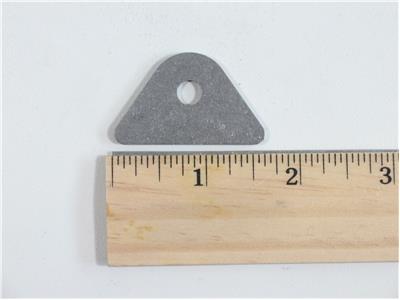 C73-237-RULER 1/4 Inch Hole, 1/8 Inch Thick, 9/16 Inch Hole Height, Chromoly Flat Weld Tab, 4130N