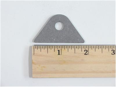 C73-239-RULER 5/16 Inch Hole, 1/8 Inch Thick, 5/8 Inch Hole Height, Chromoly Flat Weld Tab, 4130N