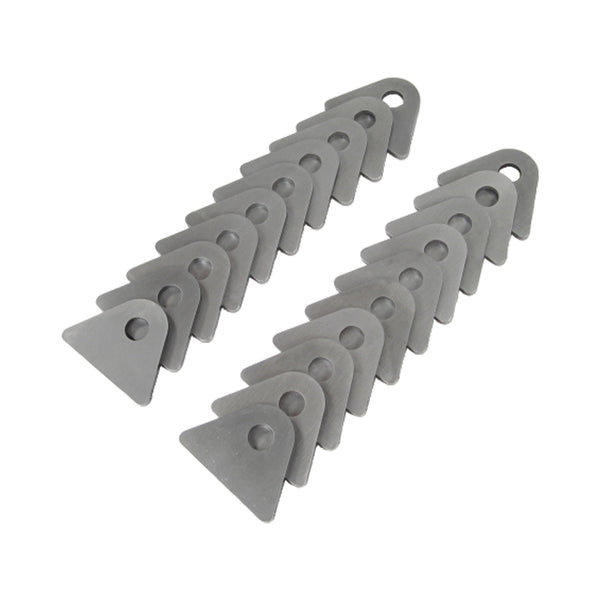 C73-241-20_1 3/8 Inch Hole, 1/8 Inch Thick, 7/8 Inch Hole Height, Chromoly Flat Weld Tab, 4130N Bag of 20