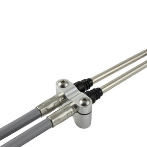 C73-377_3 Pro-werks Billet Aluminum Pro-Grip Clip Type Cable Clamp Dual Full Clamp