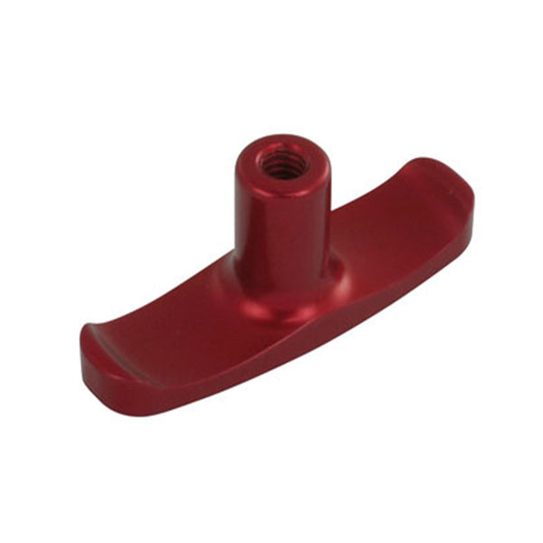 C73-401-3 Billet Aluminum Ergo T Handle 10-32 NF Right Hand Red