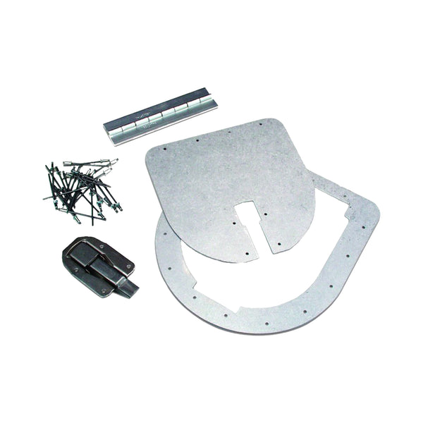 C73-490_1 Aluminum Access Door Kit, Vibratory Satin Finish. Includes Mounting Hardware Small 5 Inch x 5 Inch