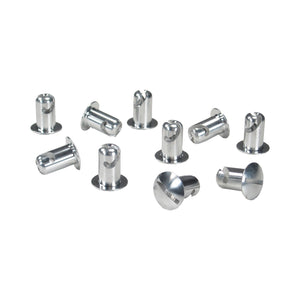 C73-575-10_1 Pro-werks Quarter-Turn Dzus Buttons, Pack of 10 Aluminum Dome 0.550 in.