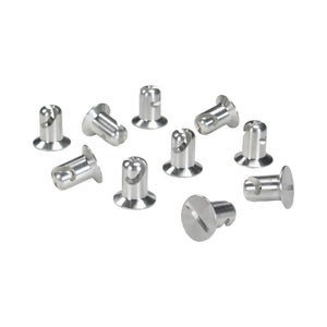 C73-592-10_1 Pro-werks Quarter-Turn Dzus Buttons, Pack of 10 Aluminum Flat 0.400 in.