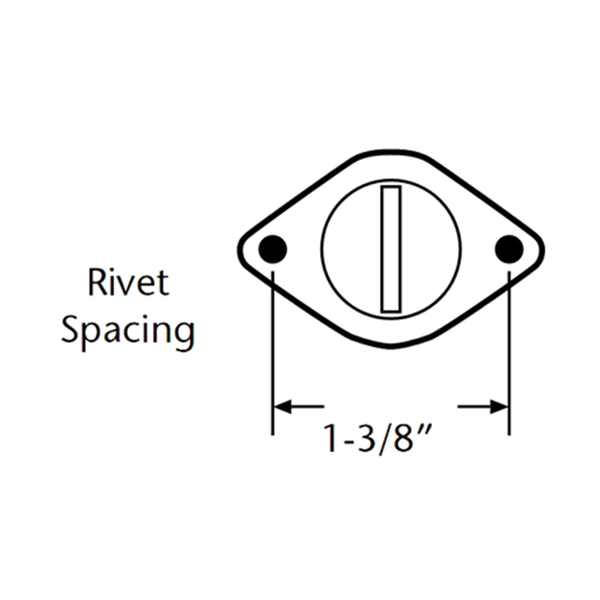 C73-612-10Diagram Steel Self-Eject Dzus Buttons, Pack of 10 Large "Pro-Stock" .400 Inch