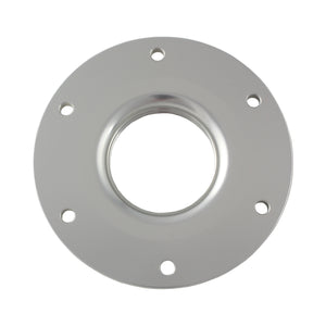 C73-705_4 Pro-werks Easy Turn Fuel Cell Filler Cap with Lanyard Boss and 12-Bolt Aluminum Fuel Cell Bung Silver 6 Bolt: 2-3 4 Inch Cap Black