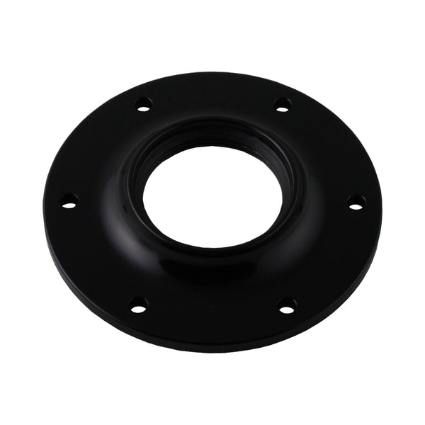 C73-709-BLK_10 Easy Turn Fill Cap with Lanyard Boss and Aluminum Fuel Cell Bung Black 6 Bolt: 2-3 4 Inch Cap Polished