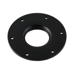 C73-709-BLK_11 Pro-werks Easy Turn Fuel Cell Filler Cap with Lanyard Boss and 6-Bolt Aluminum Fuel Cell Bung Black 6 Bolt: 2-3 4 Inch Cap Polished