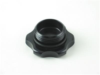 C73-735-B_7 Easy Turn Fill Cap with Aluminum Bolt-On Bung 1-5 8 Inch without Lanyard Boss Black