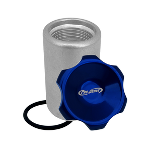 C73-737-XL Pro-werks Easy Turn Filler Cap with Aluminum Weld Bung 1-5 8 Inch 2 Inch Blue
