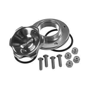 C73-739-B_1 Pro-werks Easy Turn Filler Cap with Aluminum Bolt-On Bung 1-5 8 Inch without Lanyard Boss Polished