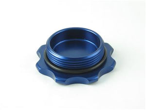 C73-777-B_4 Pro-werks Easy Turn Filler Cap with Aluminum Bolt-On Bung 2-3 4 Inch with Lanyard Boss Blue