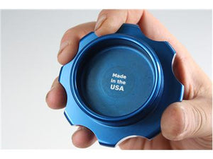 C73-779-B_9 Pro-werks Easy Turn Filler Cap with Aluminum Bolt-On Bung 2-3 4 Inch with Lanyard Boss Polished