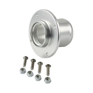 C73-792 Pro-werks Remote Mount Aluminum Filler Cap Bung Remote Mount: 2 Inch Hose 2 Inch Silver