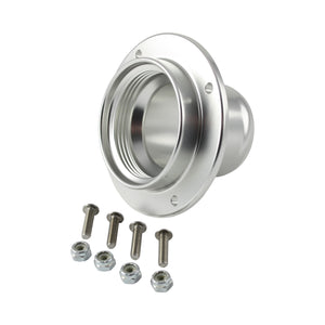 C73-794 Pro-werks Remote Mount Aluminum Filler Cap Bung Remote Mount: 2 Inch Hose 2-3 4 Inch Silver