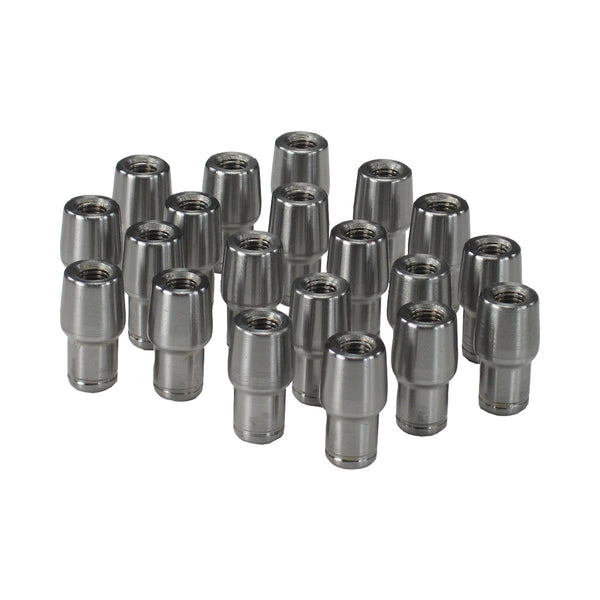 C73-807-20_1 3/8" OD X .058” Tube Size, Chromoly Steel 4130N Round Tube Adapter 10-32 Left Hand Bag of 20