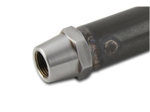 Pro-Werks 4130N chromoly weld-in round tube adapter with hex body and internally threaded bore