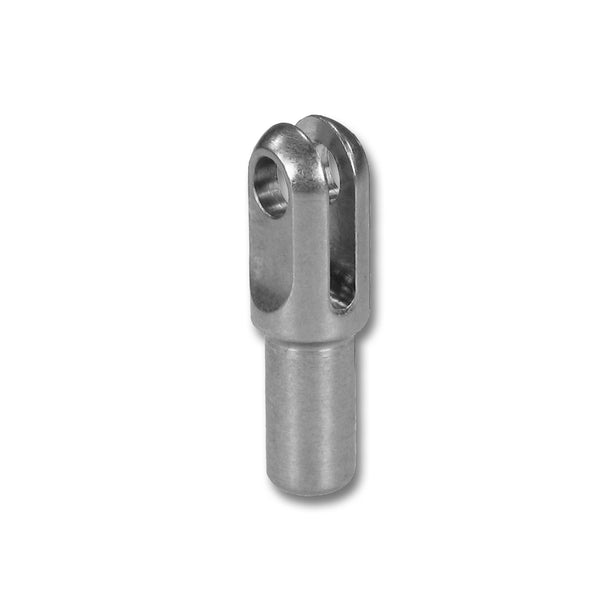 C73-962-2_1 Chromoly Weld In Slot Clevis, 4130N 1 2 in. x 0.058 Tubing: 1 8 in. Slot: 1 4 in. Hole Each