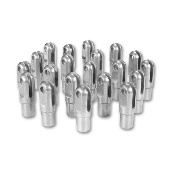 C73-965-20_1 Chromoly Weld In Slot Clevis, 4130N 3 4 in. x 0.058 Tubing: 3 16 in. Slot: 5 16 in. Hole Bag of 20