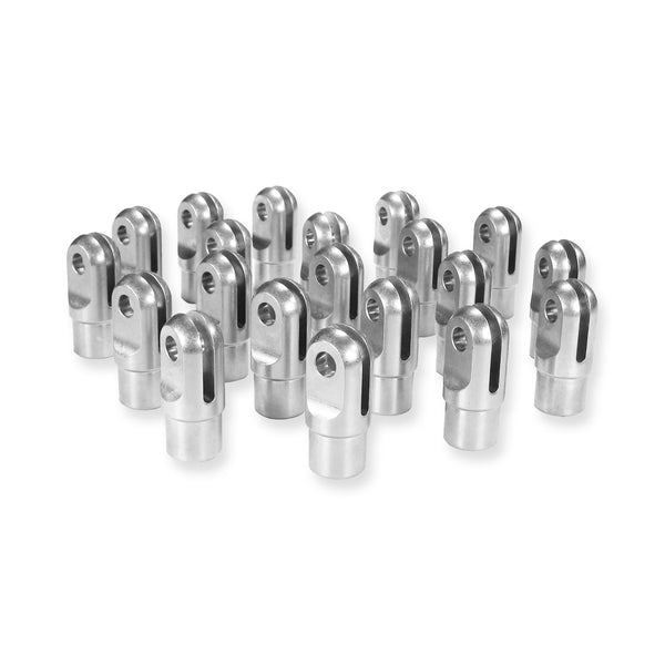 C73-976-20_1 Chromoly Weld In Slot Clevis, 4130N 1 in. x 0.058 Tubing: 3 16 in. Slot: 3 8 in. Hole Bag of 20