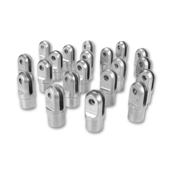 C73-988-20_1 Chromoly Weld In Slot Clevis, 4130N 1-1 8 in. x 0.058 Tubing: 3 16 in. Slot: 3 8 in. Hole Bag of 20