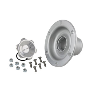 C74-759-H2 Pro-werks Easy Turn Filler Cap with Aluminum Recessed Remote Mount Bung 2 Inch without Lanyard Boss Recessed Remote Mount: 2 Inch Hose Polished