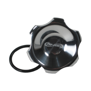 C74-759-H2_5 Pro-werks Easy Turn Filler Cap with Aluminum Recessed Remote Mount Bung 2 Inch without Lanyard Boss Recessed Remote Mount: 2 Inch Hose Polished