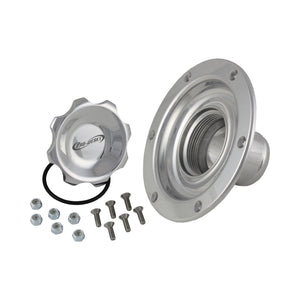 C74-779-H2 Pro-werks Easy Turn Filler Cap with Aluminum Recessed Remote Mount Bung 2-3 4 Inch with Lanyard Boss Recessed Remote Mount: 2 Inch Hose Polished