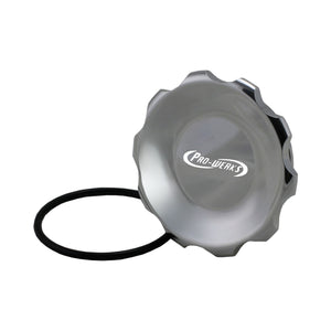 C74-784-LB_2 Pro-werks Easy Turn Filler Cap with O-Ring 4-1 4 Inch with Lanyard Boss Polished