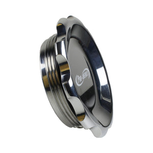 C74-784-LB_3 Pro-werks Easy Turn Filler Cap with O-Ring 4-1 4 Inch with Lanyard Boss Polished