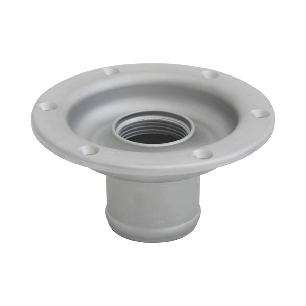 C74-792_3 Aluminum Remote Mount Fill Cap Bung Recessed Remote Mount: 2 Inch Hose 2 Inch Silver