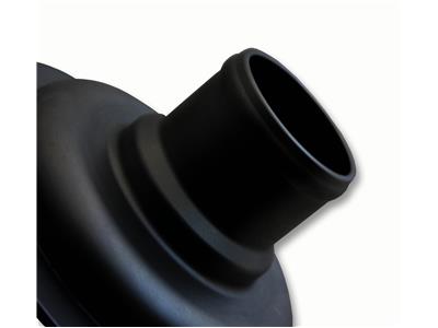 C74-794-BLK_2 Aluminum Remote Mount Fill Cap Bung Recessed Remote Mount: 2 Inch Hose 2-3 4 Inch Black