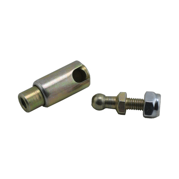 C90-040_6 Quick Release Ball Joint Cable End, 10-32 NF Right Hand Threads on Cable Attachment 10-32 NF Right Hand