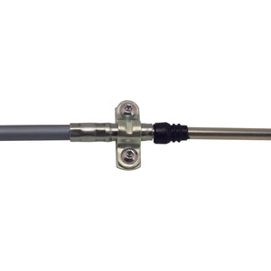 C90-115_7 Pro-werks Saddle Mount with Shim Plate Clip Type Cable Clamp, Plated Mild Steel