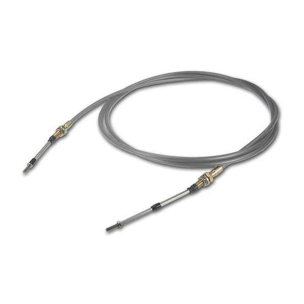 C95-072-2_a13b5c8e-12c5-42cc-b157-8a63b88c7ebc Silver Jacket Ultimate Push-Pull Control Cable Bulkhead Type with 2" of Travel