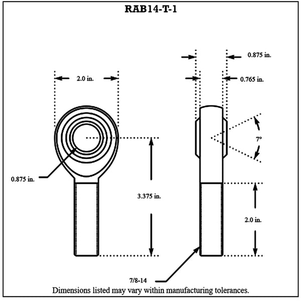 Aurora Male Chromoly Rod End