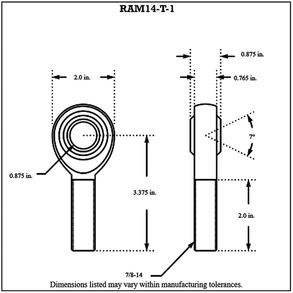 Aurora Male Chromoly Rod End